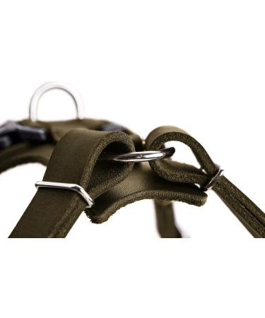 HUNTER Aalborg Leather Dog Harness - Olive Green ML/2 | Premium International Shipping - Buy Online on GoSupps.com