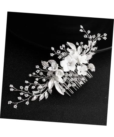 minkissy Crystal Hair Combs for Wedding Rhinestone Hair Combs Silver Pearl Rhinestone Hair Clips Rhinestone Hair Combs for Women Pearl Hair Combs for Wedding Bride Korean Headgear - Buy Online on GoSupps.com