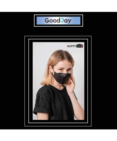 Happy Life Premium 3D Black KF94 Face Mask - Individual Pack (24) - Made in Korea - Buy Online on GoSupps.com