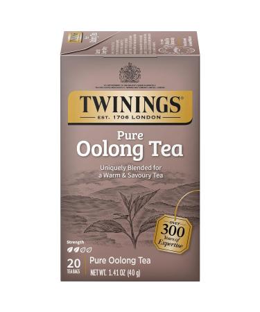 Twinings Pure Oolong Tea Golden Caffeinated Tea Individually Wrapped Tea Bags 20 Count 20 Count (Pack of 1)