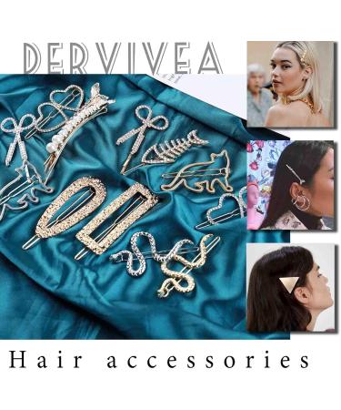 Dervivea Gold Metal Ponytail Hair Hook Cuff Minimalist Large Hair Cuff Cylinder Ponytail Holder Hair Cuff Clip Punk Long Tail Hair Hooks Cuff - Buy Online on GoSupps.com