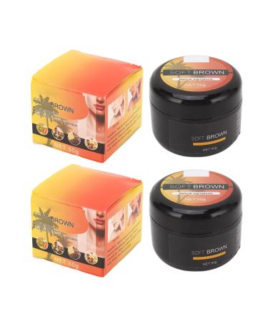 Fyearfly Tanning accelerator cream 2 x 50 g selftanning cream longlasting tan quickly absorbed moisturizing for all skin types dark brown