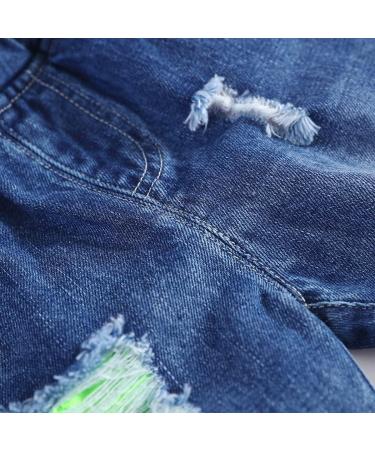 KIDSCOOL SPACE Baby Ripped Jean Toddler Pants 2-3 Years Blue | Elastic Waist Distressed Denim - Buy Online on GoSupps.com