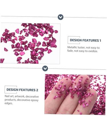 Healeved 1 Glass Chip Nail Art Jewels Nail Jewels Rhinestones Vintage Glass Nail Accessories DIY Fillers DIY Charm Fillers Nail Gems Resin Epoxy Glass Epoxy Fillers Nail Stickers Irregular 0.5X0.3cm Rosy - Buy Online on GoSupps.com