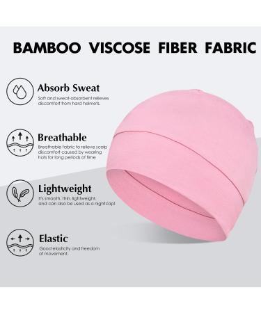 FocusCare 100% Bamboo Viscose Hats for Men & Women | Lightweight Helmet Liner & Sleep Cap for Chemo & Hair Loss - 2 Red & Burgundy - Buy Online on GoSupps.com