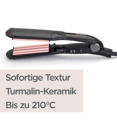 BaByliss The Crimper Crimping Iron - 10 Temperature Settings up to 210 C Automatic Switch-off Pink Black 2165CE - International Shipping Available - Buy Online on GoSupps.com