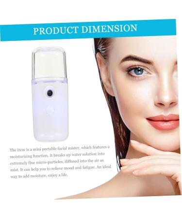 DRESSOOS 1pc Steamer Mist Sprayer Nano Humidifier Portable Mini Face Mister Handheld Sprayer White - Buy Online on GoSupps.com
