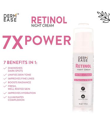 Retinol Night Cream WIth Retinol & Bakuchi | Anti-Ageing for Wrinkles & Fine Lines | Hydrating & Firming for Youthful Skin | (1.05 Oz) - Buy Online on GoSupps.com