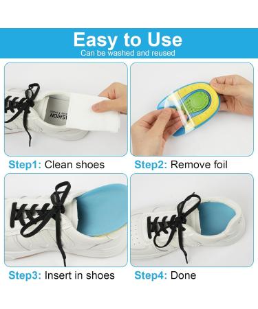 Acwoo Heel Spur Inserts | Soft Gel Insoles for Heel Pain Relief | Orthopedic Heel Cushions for Men & Women | Sizes S (35-39) | 1 Pair - Buy Online on GoSupps.com