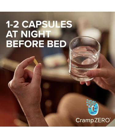 CrampZero Magnesium for Leg Cramps at Night Potassium Magnesium Supplement with Calcium and Vitamin D3, Supports Muscle Relaxation and Function, Night Leg Cramps Relief, 60 Capsules - Buy Online on GoSupps.com