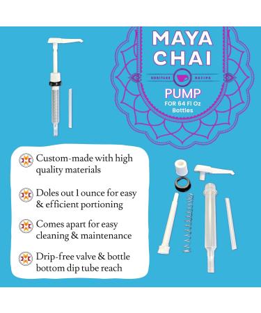 Maya Chai Tea Concentrate - Authentic Heritage Recipe 64 oz with White Pump - Shop Internationally - Buy Online on GoSupps.com