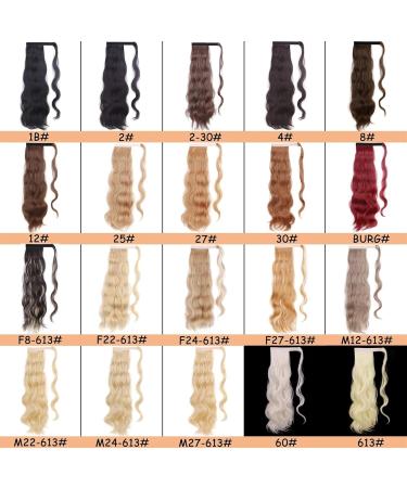 Ponytail Extensions 24 Inch Long Wavy Ponytail Extension Magic Paste Synthetic Ponytail Hairpiece Wrap Around Wavy Ponytail Hair Extension for Women for Women (Color : M22-613 Size : 24inches) 24inches M22-613 - Buy Online on GoSupps.com