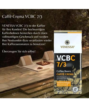 VENESSA Caff Crema VCBC 12 x 1 kg Packs of Whole Coffee Beans 7/3 Highly Creamy Vending Coffee Gentle Roasted 70% Arabica 30% Robusta - Buy Online on GoSupps.com