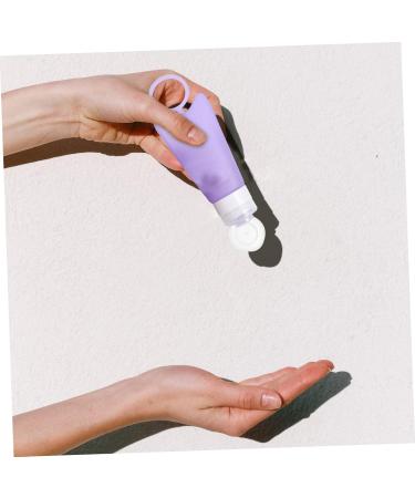minkissy 1 Set 2 Silica Gel Bottle Empty Squeeze Containers Body Wash Empty Silicone Bottle Cleaning Soap Condiment Bottle Cream Makeup Lotion Dispenser Purple Makeup Stand Travel Portable 16X6cm Purple - Buy Online on GoSupps.com