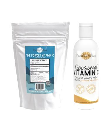 Revitalize Wellness Bundle | Fine Powder Vitamin C 454 Servings and Liposomal Vitamin C 30 Servings