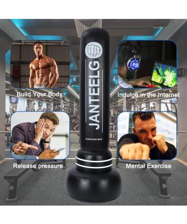 Punching Bag for Kids and Adults | GEMGO 180cm Stand | Thickened PVC Speed Ball | Karate Workout Fitness - Buy Online on GoSupps.com