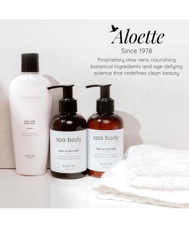 Aloette Lavender Body Wash Rest & Restore - Hydrating & Moisturizing Body Wash for Dry Skin with Natural Aloe Vera & Vitamin E - Exfoliating & Rejuvenating Skin Care Products for Men & Women - Buy Online on GoSupps.com