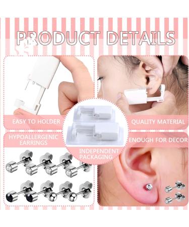 Ear Piercing Kit CINRA Ear Piercing Gun Kit Disposable Ear Piercings Kit Painless Ear Piercing Gun Tool with Built-in Ear Studs for Piercing Supplies 8pcs Piercing Kit - Buy Online on GoSupps.com