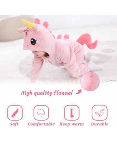 Doladola Unisex Baby Unicorn Romper 18-24 Months | Flannel One Piece Pajamas for Spring & Autumn - Buy Online on GoSupps.com