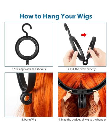 ORROENS Hanging Wig Stand - Premium 3 Pack for Display, Storage & Styling | Portable & Durable Wig Hanger to Keep Wigs in Shape - Buy Online on GoSupps.com