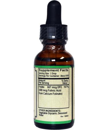 AlchePharma Folate Iiquid 667 mcg DFE, 400 mcg of Folinic Acid 800 Servings - Buy Online on GoSupps.com