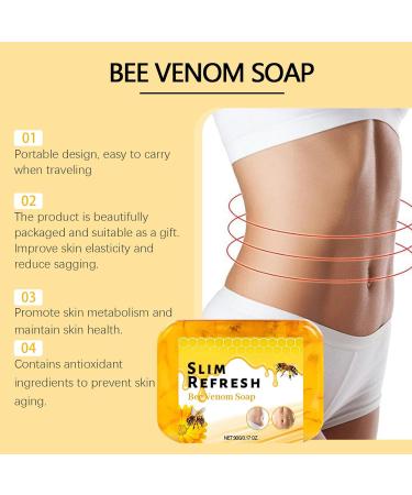 Bee Venom Firming Soap - Natural Handmade Soap Bar - Body Tightening Soap - Face Soap Bar for Deep Cleasing - Hydrating Soap for All Skin Types - Skin Lightening Smoothing Moisturizing Oil Control - Buy Online on GoSupps.com