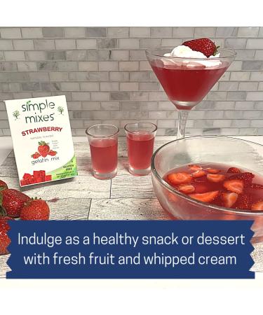 Simple Mixes Natural Gelatin Variety Pack - Strawberry, Orange & Lime - 3.1 oz (6 Pack) - Buy Online on GoSupps.com