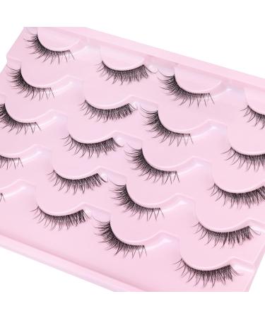 Natural Wispy Cat Eye 3/4 Manga False Eyelashes - Pack of 10 Pairs - Buy Online on GoSupps.com