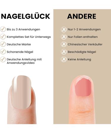 NagelGl ck Nail Foils | 32 Salmon-Color Nail Wraps for Perfect Manicures - International Shipping Available - Buy Online on GoSupps.com