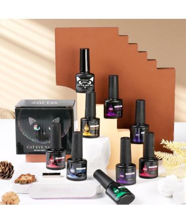 Stylish Gel Polish | Beginners Nail Gel | Glitter Nail Polish Neon Cat Eye Gel Polish Magnetic Cat Eye Gel Polish UV Gel Nail Polish Sparkling Gel Polish High Gloss Gel Polish Perfect Use for Nai - Buy Online on GoSupps.com