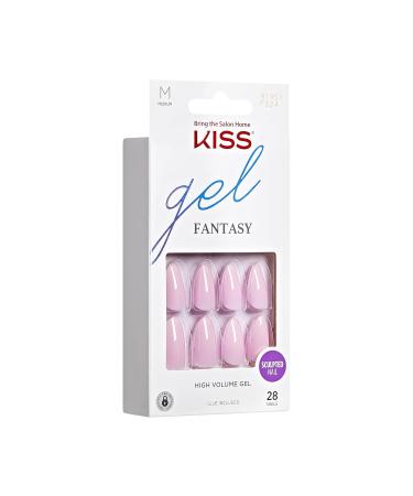 KISS Gel Fantasy Press-On Nails - Light Pink Almond Shape Includes Glue & Nail Kit - 28 Nails | Shop Internationally - Buy Online on GoSupps.com