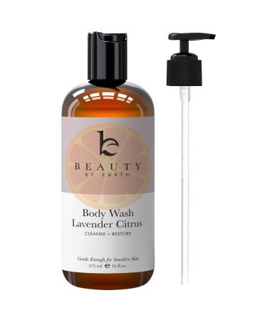 Lavender Citrus Body Wash - Made with Organic Ingredients, Body Wash Sensitive Skin, All Natural Body Wash, Shower Gel For Women, Womens Body Wash Pump, Sensitive Skin Body Wash For Men, Women & Kids (1) 16 Fl Oz (Pack of 1)