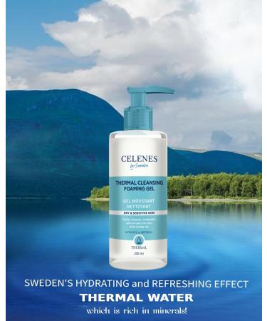 CAREX BENELUX Celenes by Sweden Thermal Cleansing Foam Gel Paraben & Alcohol Free Enriched with Natural Herbal Extracts Ideal for DrySensitive Skin 250ml - Buy Online on GoSupps.com