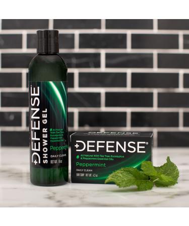 Defense Soap Peppermint Bar Soap 2 Pk | Natural Men's Body Soap with Tea Tree & Eucalyptus Oils | Promotes Healthy Skin | Made in USA - Buy Online on GoSupps.com