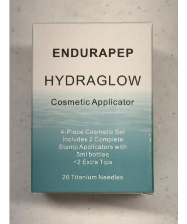 Cosmetic Applicator Bundle - HydraGlow Cosmetic Applicator Kit 4-Piece Set with 2 Glass Applicators and 2 Replacement Tips Refillable Titanium-Tip System For Skincare Serums