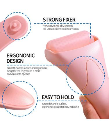 Teenitor Face Roller Ice Roller for Face & Eye Puffiness Relief Eye Roller for Puffy Eyes Facial Ice Roller Ice Face Roller Skin Care Beauty Tools Pink - Buy Online on GoSupps.com