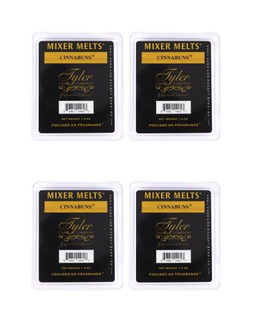 Tyler Candle Company CINNABUNS 1.9 Ounce Scented Mixer Wax Melt Cubes for Tart Burner Pack of 4