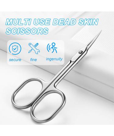 Nail Scissors Beauty Scissors for Eyebrow Moustache Nose Hair Sharp Nail Scissor for Toenails Stainless Steel Curved Cuticle Scissor for Hair Trimming Beauty Grooming Thick Toenails Women Men - Buy Online on GoSupps.com