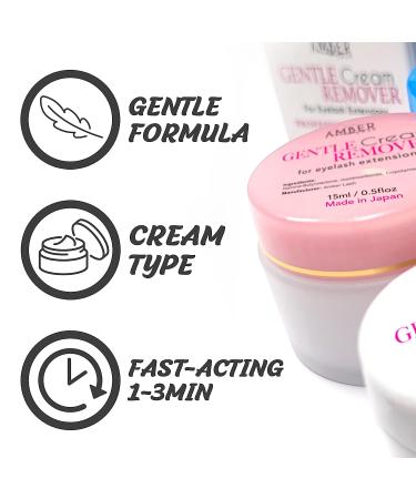 Amber Lash Eyelash Extensions Cream Glue Remover - 15g | Gentle Formula for Sensitive Skin | Professional Adhesive Remover | Fast Action - Rose Pink - Buy Online on GoSupps.com
