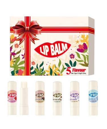 Moisturizing Lip Balm | 5 units Long-lasting volumizing lip cream - For women moisturizing skincare day and night travel winter