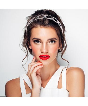 Mobestech French Tortoise Shell Headband Acetateh Hairband Non-slip Washing Face Hairband Shower Headband Hair Hoop Hair Accessories for Women Girls (Blue Tortoiseshell) - Buy Online on GoSupps.com