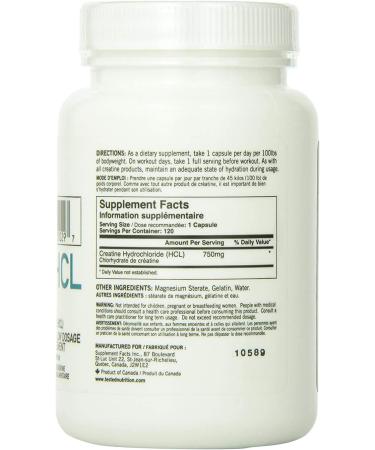 Tested Essentials creatine hcl Caps 240 Count - Buy Online on GoSupps.com