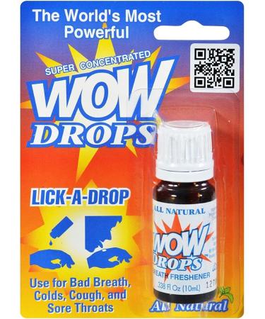 WOW Drops Breath Freshener 0.338 fl oz - Pack of 2 | Freshens Breath Instantly - Buy Online on GoSupps.com