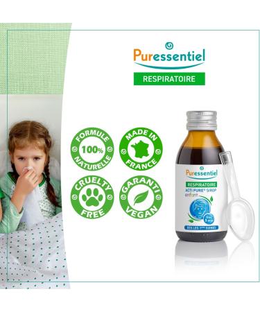 Puressentiel Respiratory Pure Acti Syrup for Children aged 3 Years Honey Erysimum and Elderberry Extracts Vitamin D3 Natural and Delicious Taste 125 ml - Buy Online on GoSupps.com