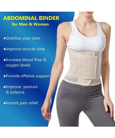 Postpartum Belly Band for C-section Recovery | Medium Beige Abdominal Binder - Buy Online on GoSupps.com