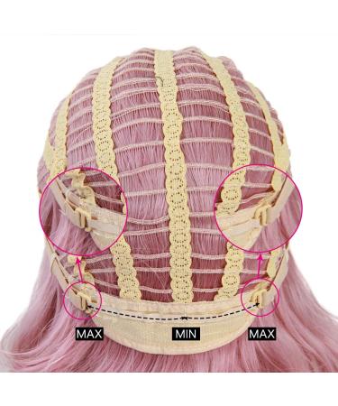 HAIRCUBE 14 Short Curly Bob Wig for Women - High-Quality Synthetic Wig with Bangs in Pink | Lightweight & Stylish - Buy Online on GoSupps.com