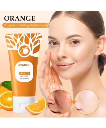 2PC Orange Exfoliating Gel - Deep Moisturizing Face & Body Scrub for Pore Cleansing | International Shipping - Buy Online on GoSupps.com