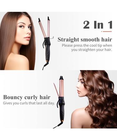 Hair Straightener & Curling Iron 2-in-1 | Adjustable Temps Auto Shut Off Lightweight Design - Shop Now for International Shipping - Buy Online on GoSupps.com