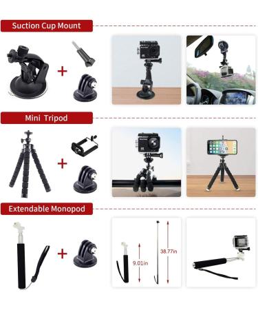 Action Camera Accessories Kit for GoPro & More - Mountdog Accessory Bundle Set - Buy Online on GoSupps.com