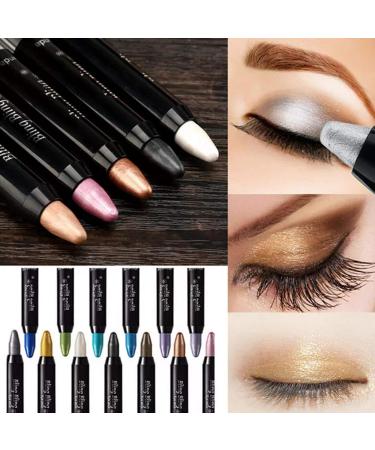 Creamoon Eyeshadow Pencils Eyeshadow Pen Glitter Eyeshadow Stick Long-lasting Waterproof Eyeshadow Smooth Eye Shadow Stick Eye Makeup Beauty Makeup Tools (Colorful blue) 11colorful blue - Buy Online on GoSupps.com